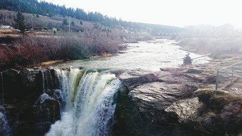 River flowing through rocks