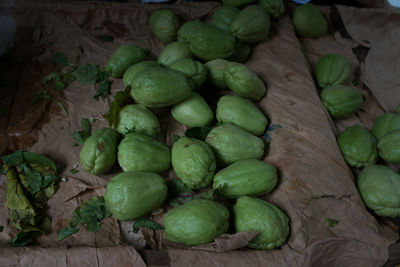 High angle view of vegetables