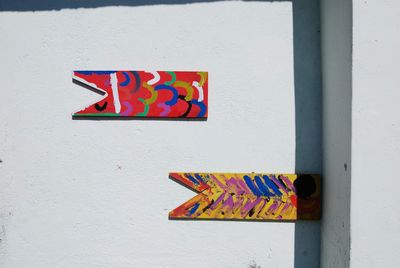 Close-up of colorful wall