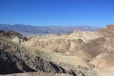 Scenic view of mountain against clear sky