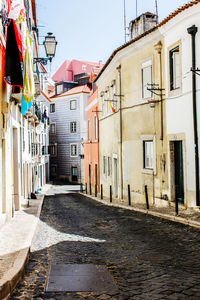 Houses in city against sky