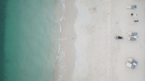 High angle view of beach