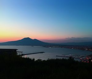 View of sea at sunset