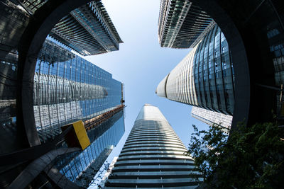 Low angle view of buildings against sky