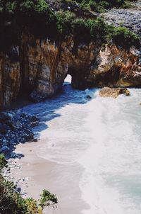 Scenic view of rocky beach
