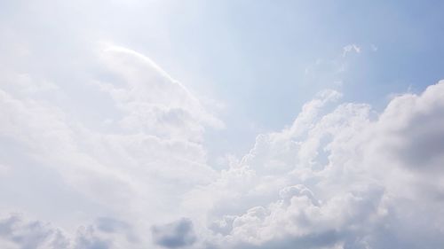 Low angle view of clouds in sky