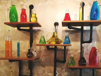 Containers in shelf
