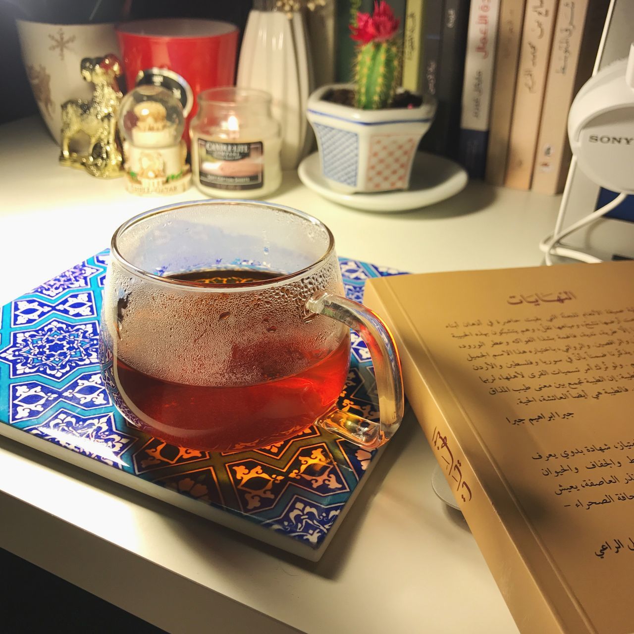 indoors, table, food and drink, refreshment, no people, drink, book, paper, close-up, freshness, day