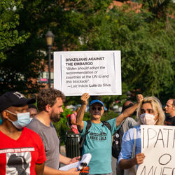 Group of people looking at camera