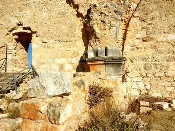 View of old building wall