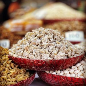 Close-up of bread for sale at market stall