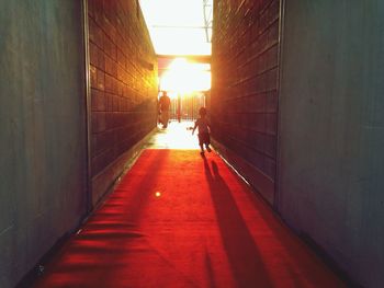 Narrow walkway in city