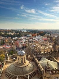 High angle view of cityscape