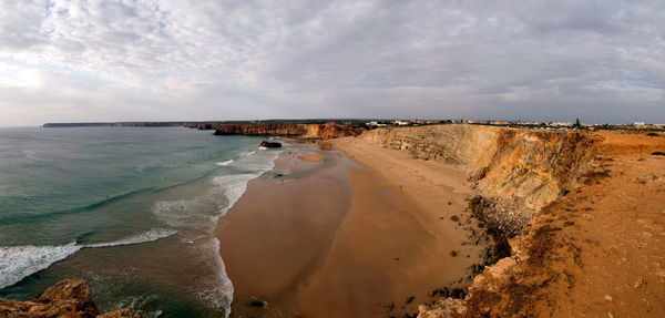 Panoramic view of beach against sky