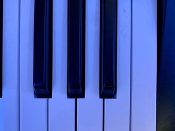 Full frame shot of blue piano