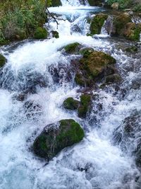 Scenic view of waterfall