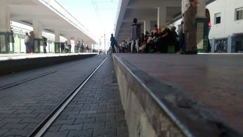 Railroad station platform