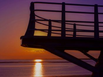 Scenic view of calm sea at sunset