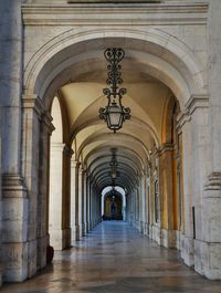 Empty corridor of building