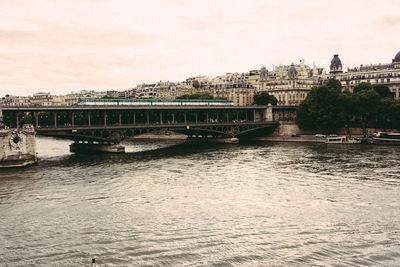 Bridge over river in city