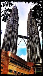 Low angle view of buildings against sky