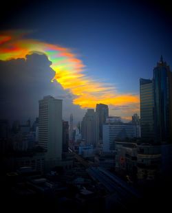 Cityscape at sunset