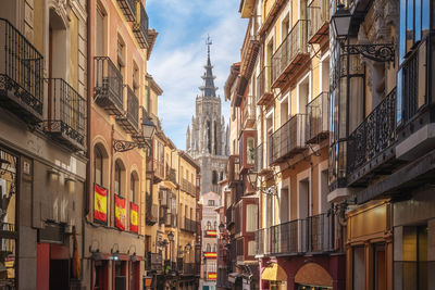 Low angle view of buildings in city