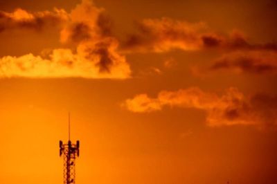 Low angle view of sky at sunset