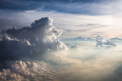 Aerial view of clouds in sky