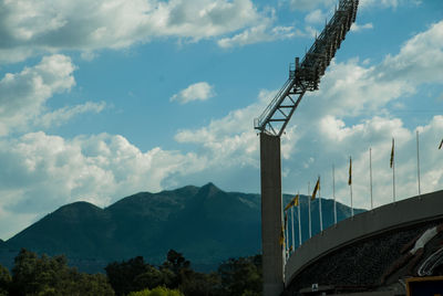 Low angle view of bridge against sky