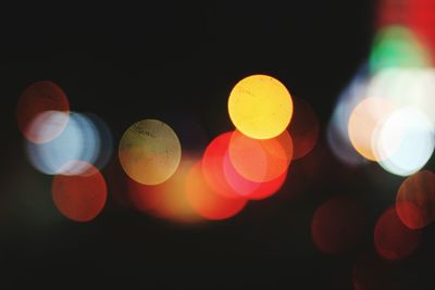 Defocused lights at night