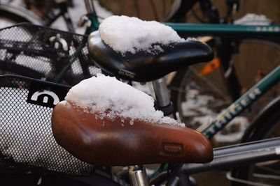 Close-up of ice cream in winter