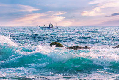 Scenic view of sea against sky