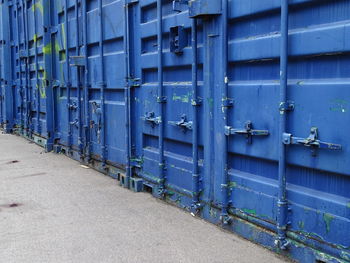 Blue portakabin containers