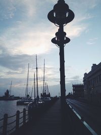 Boats at harbor