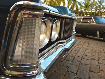 Close-up of vintage car