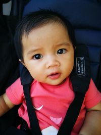 Close-up portrait of smiling boy