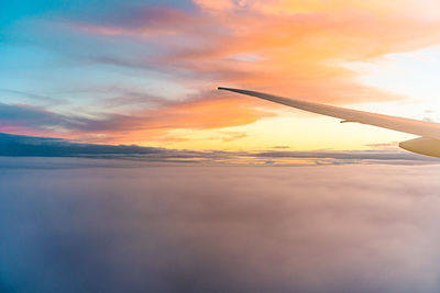 Scenic view of cloudscape against sky during sunset