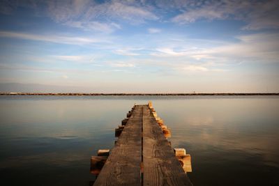 View of jetty in sea