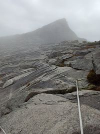 Scenic view of arid landscape against sky