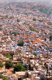 High angle shot of townscape