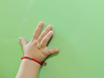 Close-up of human hand