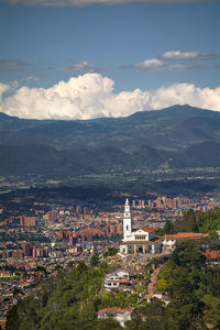 Photo of the monserrate hill from the guadalupe hill 