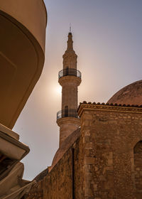 Low angle view of building against clear sky