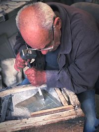 Man working at workshop