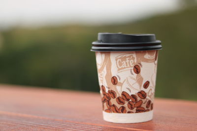 Close-up of coffee on table