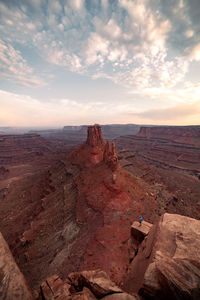 Scenic view of landscape against sky during sunset