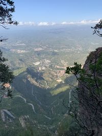 High angle view of landscape against sky