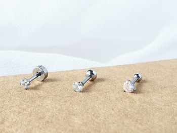 Close-up of objects on table at home