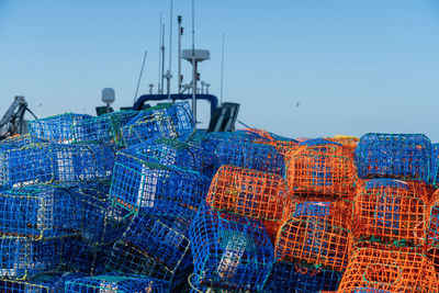 Tramlines and baskets, traditional fishing gear